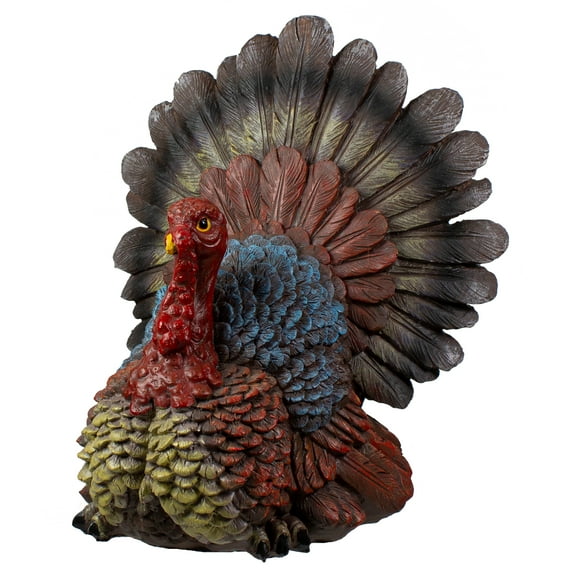 TURKEY FIGURINE GANZ NEW WOODEN BRIGHTLY COLORED STANDS 5 INCHES TALL TURKEY FIGURINE GANZ NEW WOODEN BRIGHTLY COLORED STANDS 5 INCHES TALL